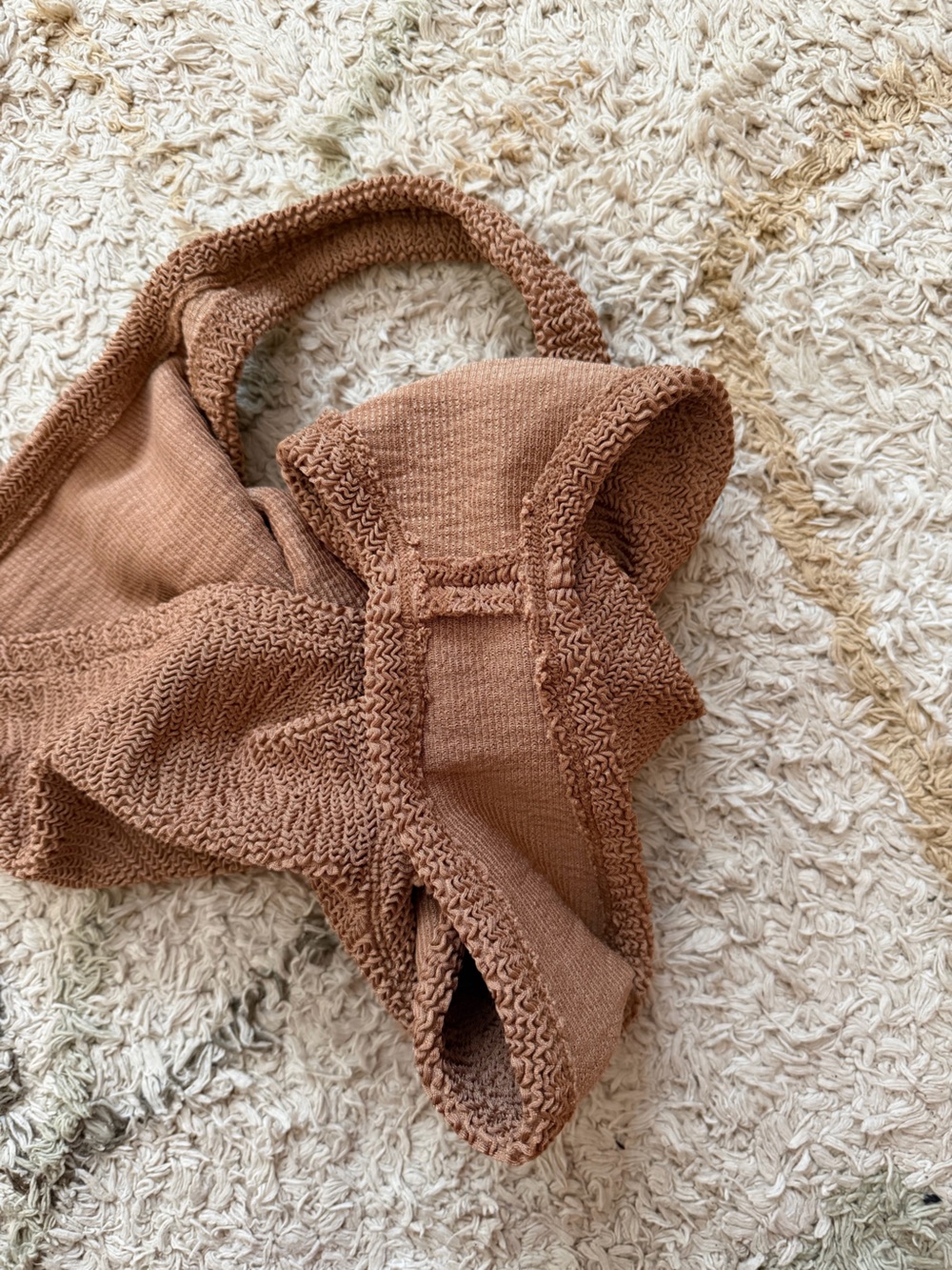 Hunza G Squareneck in Metallic Cocoa - Picture 3 of 3